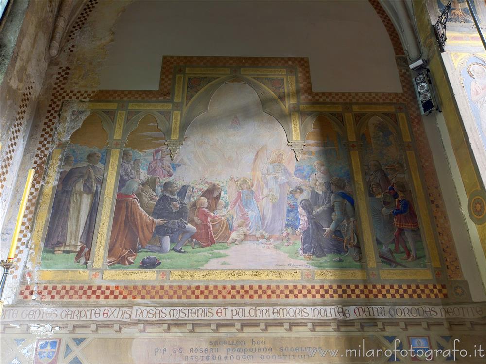 Milan (Italy) - Osvaldo Bignami: The Virgin Mary appearing to great heroes in the Church of Santa Maria del Carmine